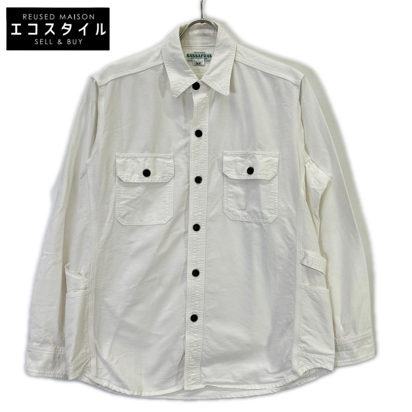 SASSAFRAS SASSAFRAS 白色 GARDENER SHIRT/园丁衬衫 上衣
