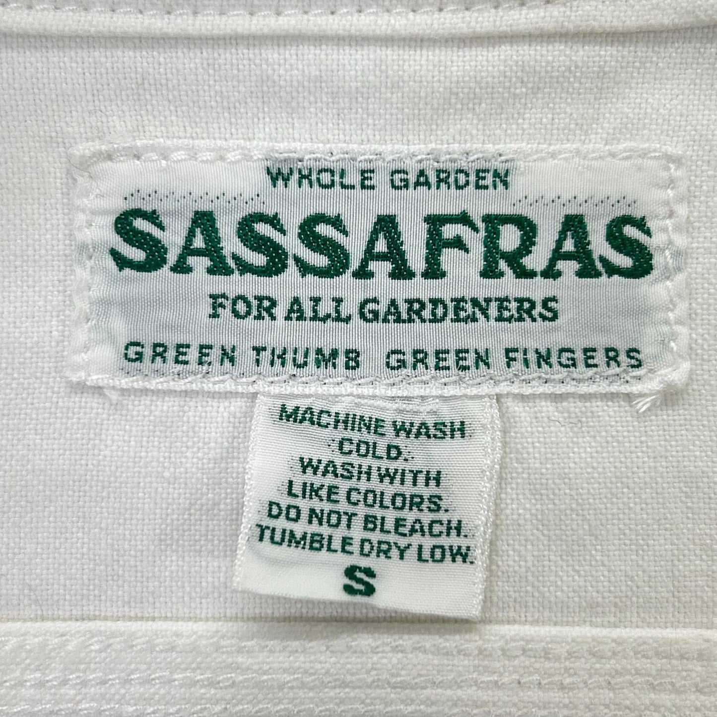 SASSAFRAS SASSAFRAS 白色 GARDENER SHIRT/园丁衬衫 上衣