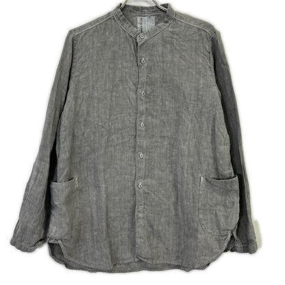 BRUNABOINNE BRU NA BOINNE 4382-2 墨染 立领 侧袋 宽松衬衫式夹克