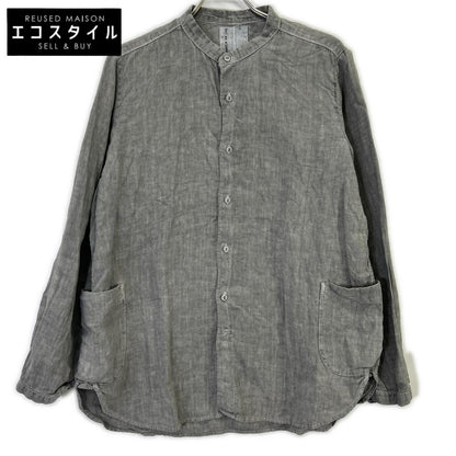 BRUNABOINNE BRU NA BOINNE 4382-2 墨染 立领 侧袋 宽松衬衫式夹克