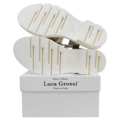 LUCA GROSSI ルカグロッシ 新品同様 レザー グルカサンダル レディース ゴールド 38 シューズ