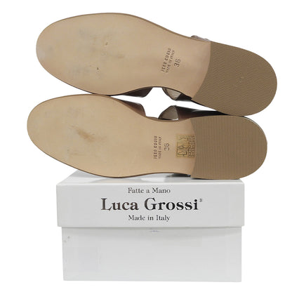LUCA GROSSI ルカグロッシ レザー グルカサンダル レディース ブラウン 36 シューズ シューズ