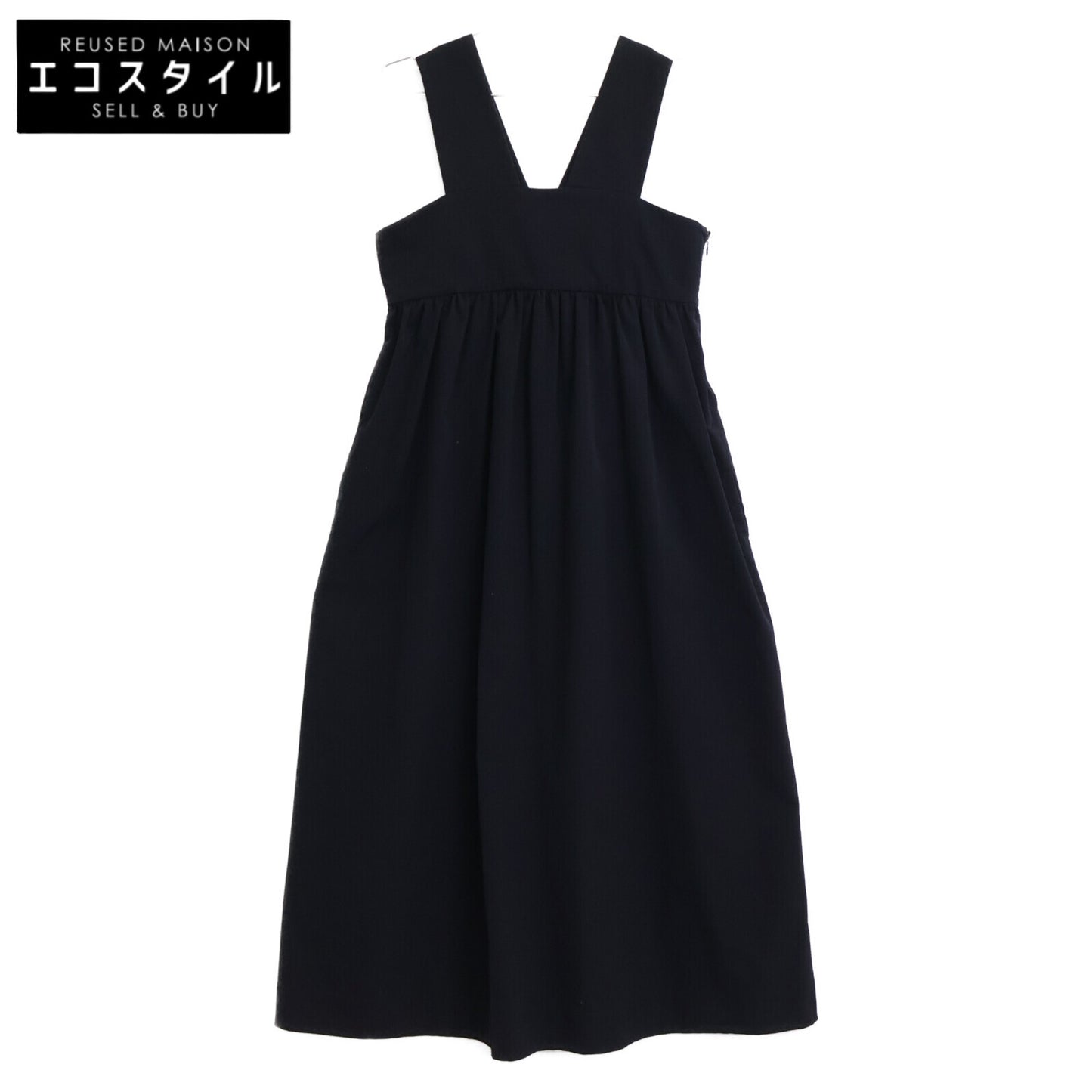 UNITED ARROWS ユナイテッドアローズ ブラック P ツイル キャミソール ワンピース ワンピース