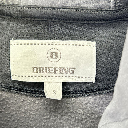 BRIEFING ブリーフィング BRG253W37 チャコール 裏起毛 ストレッチ ロゴ フーディー トップス