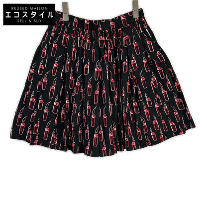 MIUMIU Miu Miu 【×ERIWAKIYAMA】Black Lighter Pattern Gathered Skirt Skirt