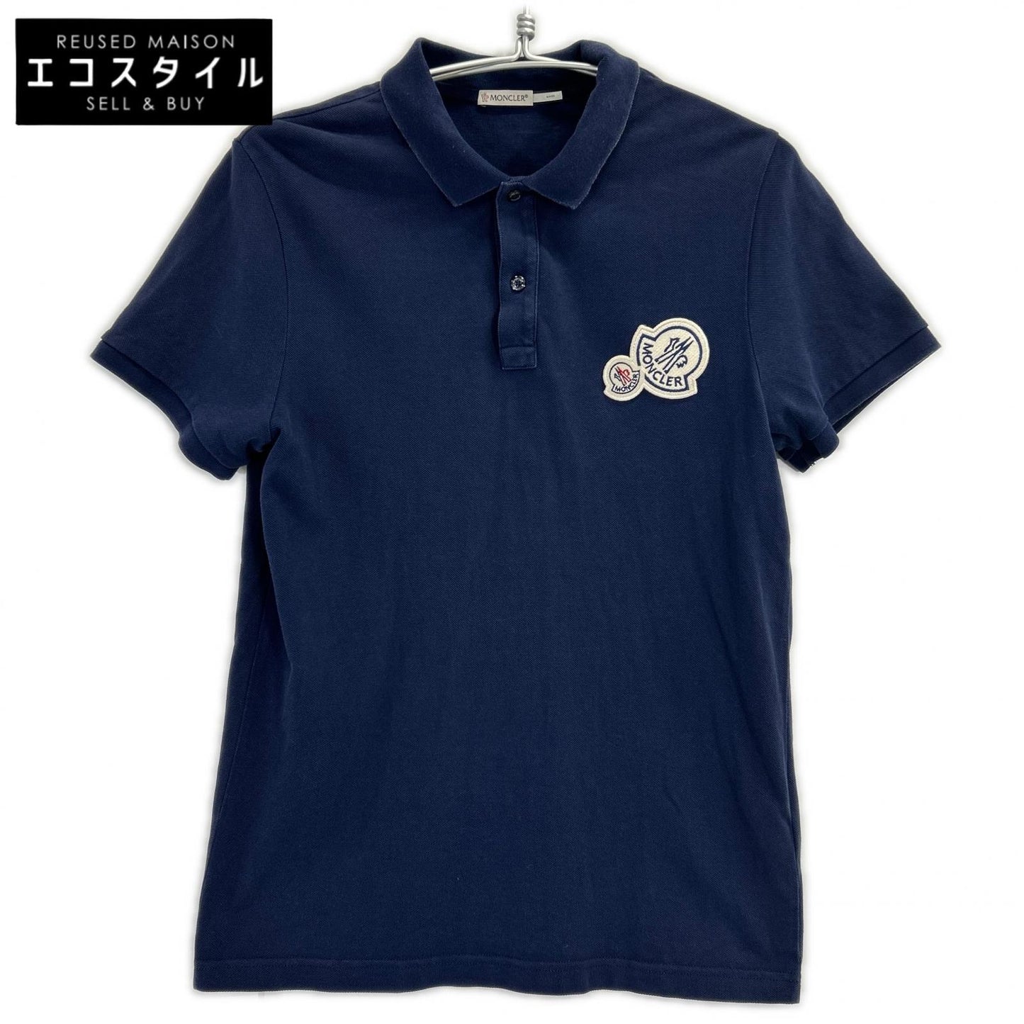 MONCLER モンクレール 17年製 ネイビー MAGLIA POLO MANICA CORTA ポロシャツ トップス