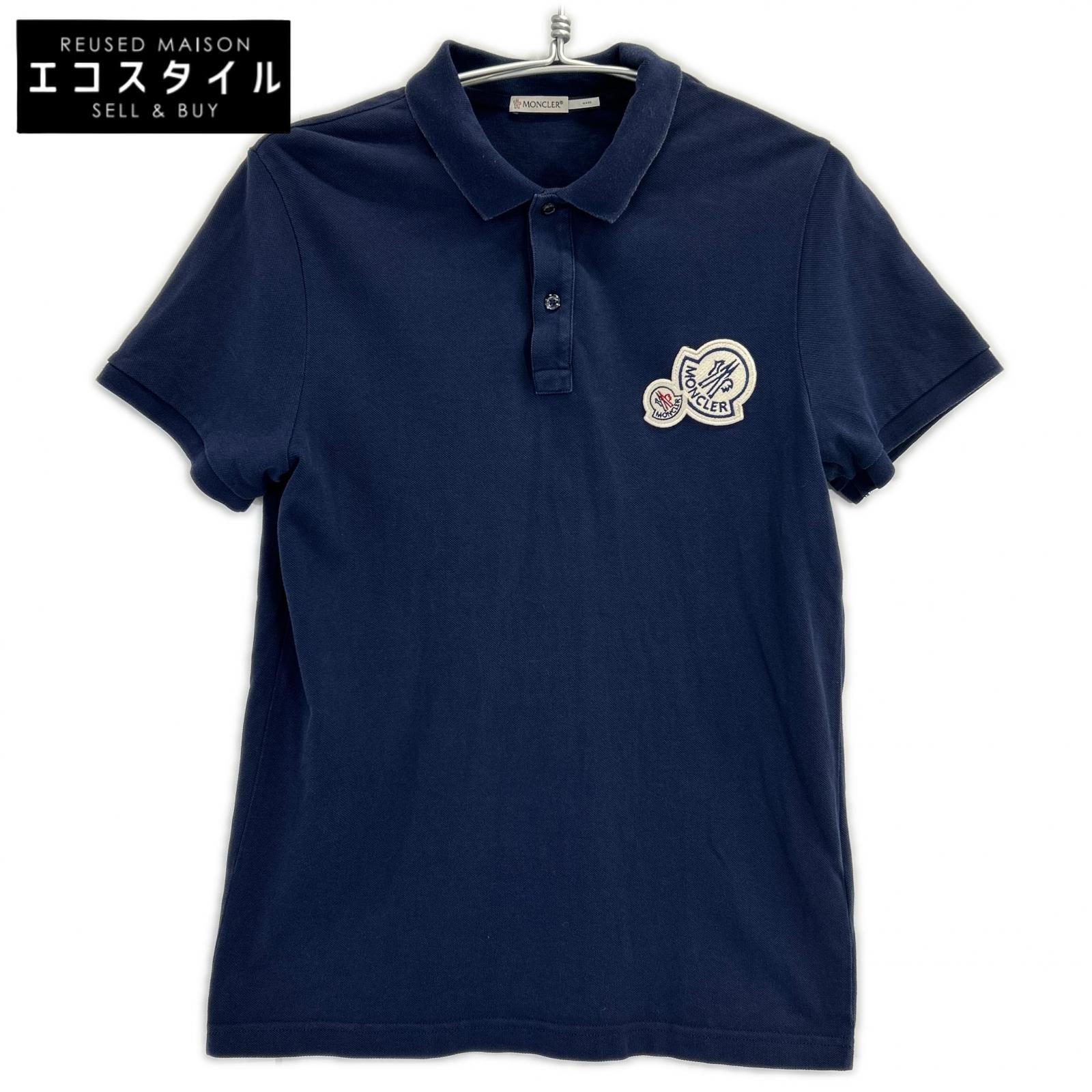 MONCLER モンクレール 17年製 ネイビー MAGLIA POLO MANICA CORTA ポロシャツ トップス