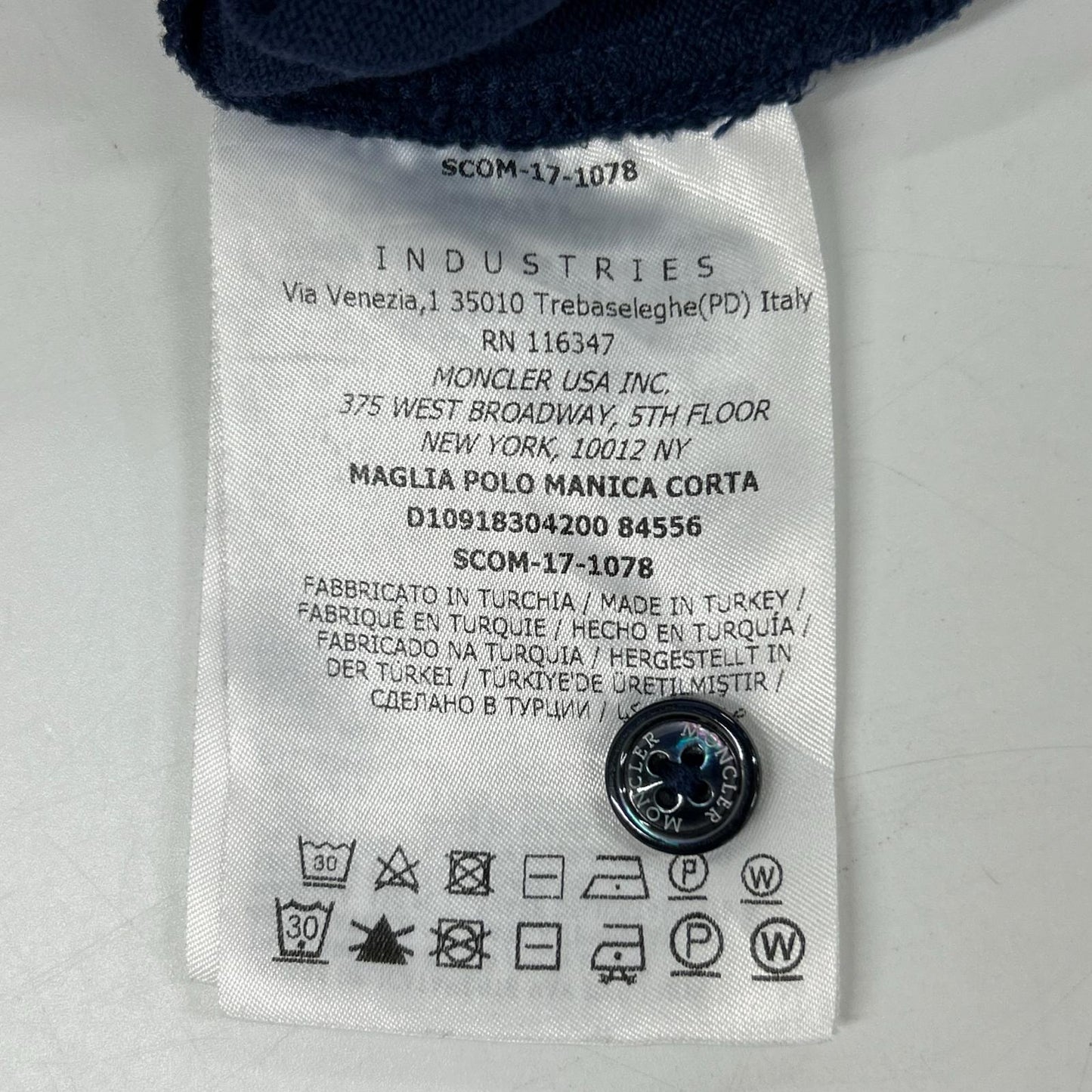 MONCLER モンクレール 17年製 ネイビー MAGLIA POLO MANICA CORTA ポロシャツ トップス