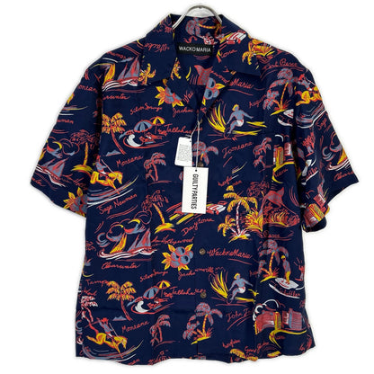 WACKO MARIA ワコマリア 25SS 25SS-WMS-HI02 ネイビー HAWAIIAN SHIRT S/S TYPE-2/ショートスリーブシャツ トップス