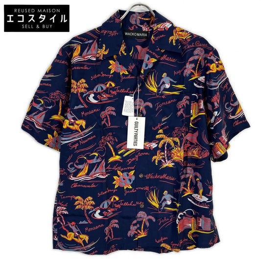 WACKO MARIA ワコマリア 25SS 25SS-WMS-HI02 ネイビー HAWAIIAN SHIRT S/S TYPE-2/ショートスリーブシャツ トップス