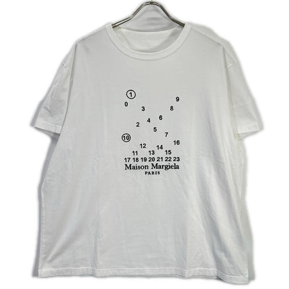 Maison margiela メゾンマルジェラ S50GC0684 ホワイト ナンバリングデザイン クルーネック ショートスリーブカットソー トップス