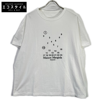 Maison margiela メゾンマルジェラ S50GC0684 ホワイト ナンバリングデザイン クルーネック ショートスリーブカットソー トップス