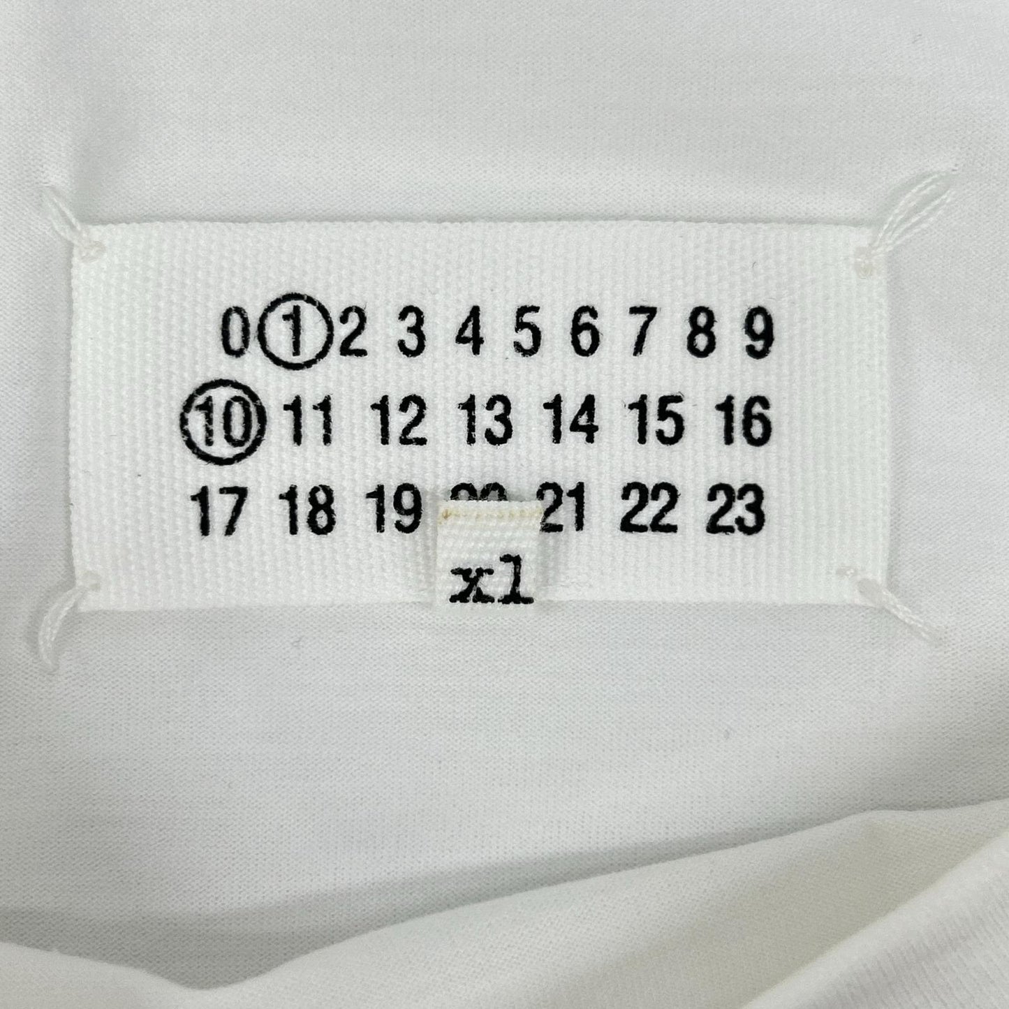 Maison margiela メゾンマルジェラ S50GC0684 ホワイト ナンバリングデザイン クルーネック ショートスリーブカットソー トップス