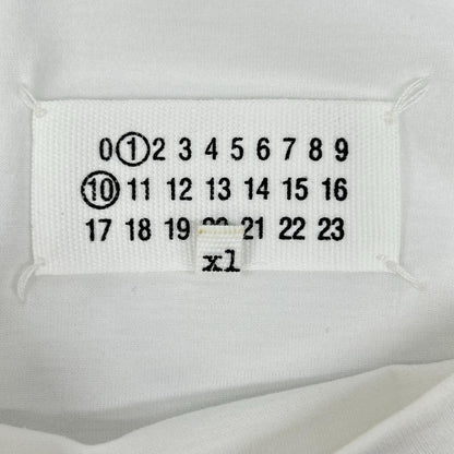Maison margiela メゾンマルジェラ S50GC0684 ホワイト ナンバリングデザイン クルーネック ショートスリーブカットソー トップス
