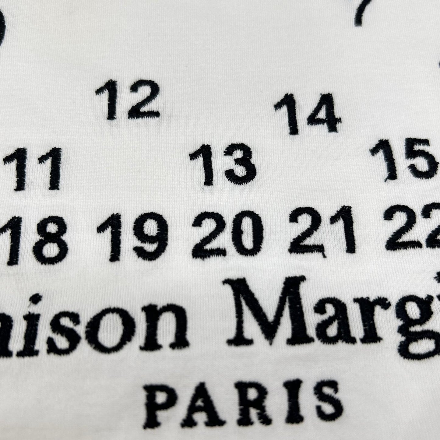 Maison margiela メゾンマルジェラ S50GC0684 ホワイト ナンバリングデザイン クルーネック ショートスリーブカットソー トップス