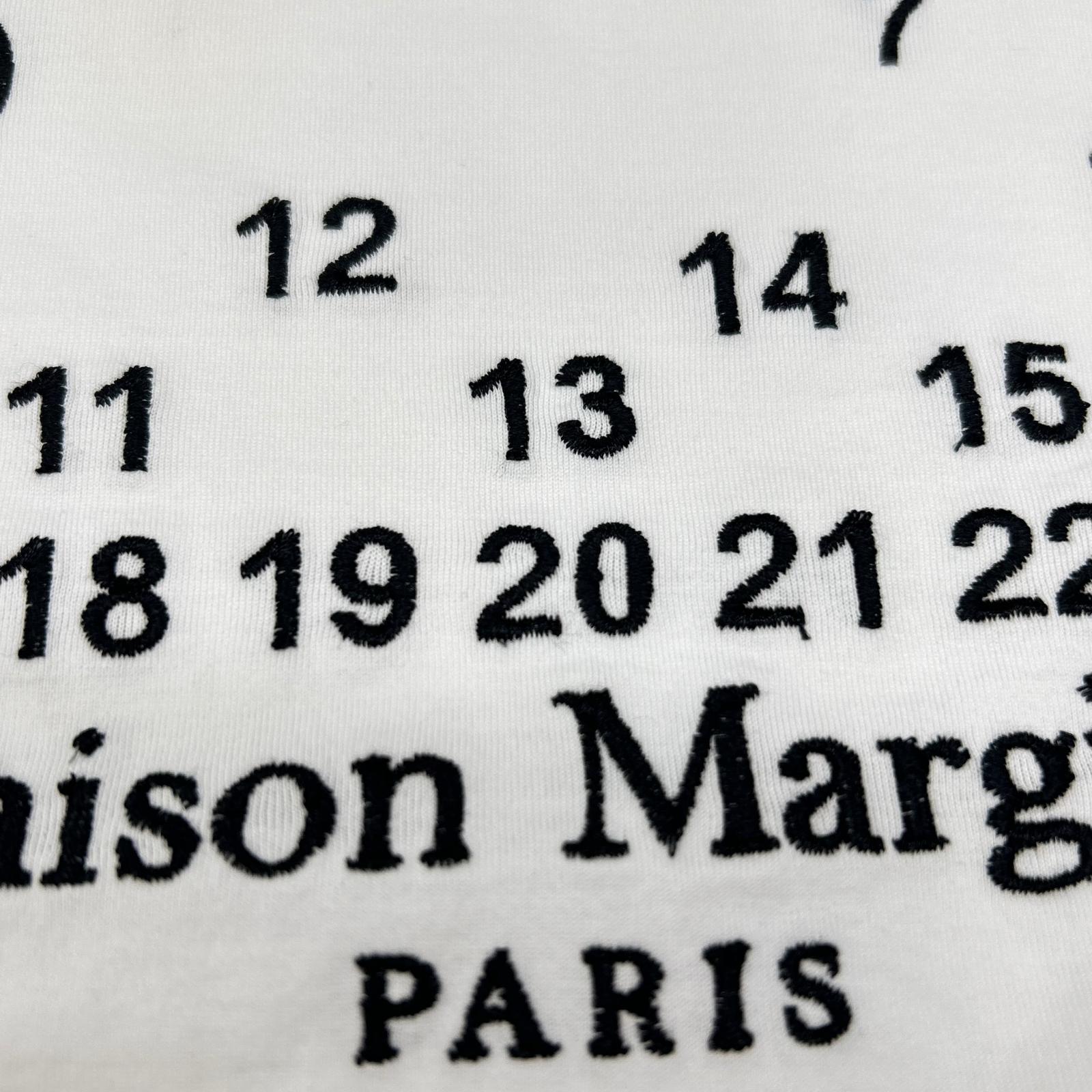 Maison margiela メゾンマルジェラ S50GC0684 ホワイト ナンバリングデザイン クルーネック ショートスリーブカットソー トップス