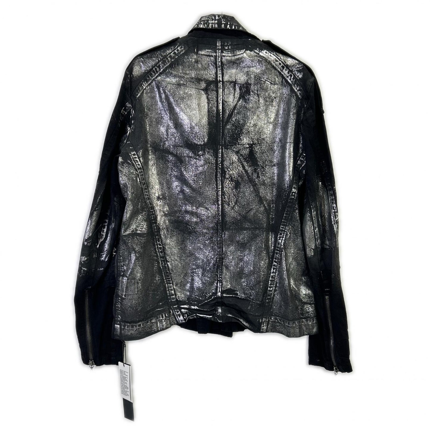 JULIUS ユリウス 25年製 887BLM2 ブラック×シルバー Ana-Moto JD Biker Jacket/10オンス コーティング ダブルライダースデニムジャケット ジャケット