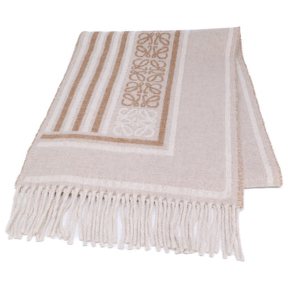 LOEWE Loewe FSA4SS1W10 0011427812 Wool/Cashmere Anagram Jacquard Pattern Scarf