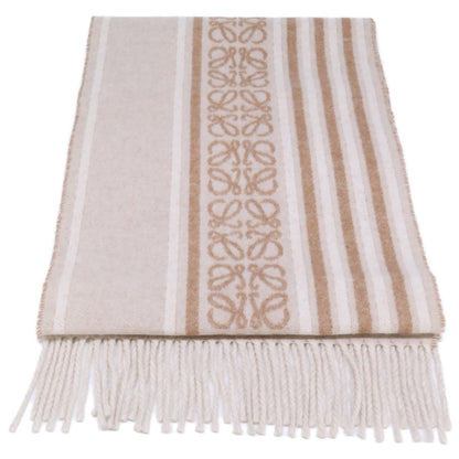 LOEWE Loewe FSA4SS1W10 0011427812 Wool/Cashmere Anagram Jacquard Pattern Scarf