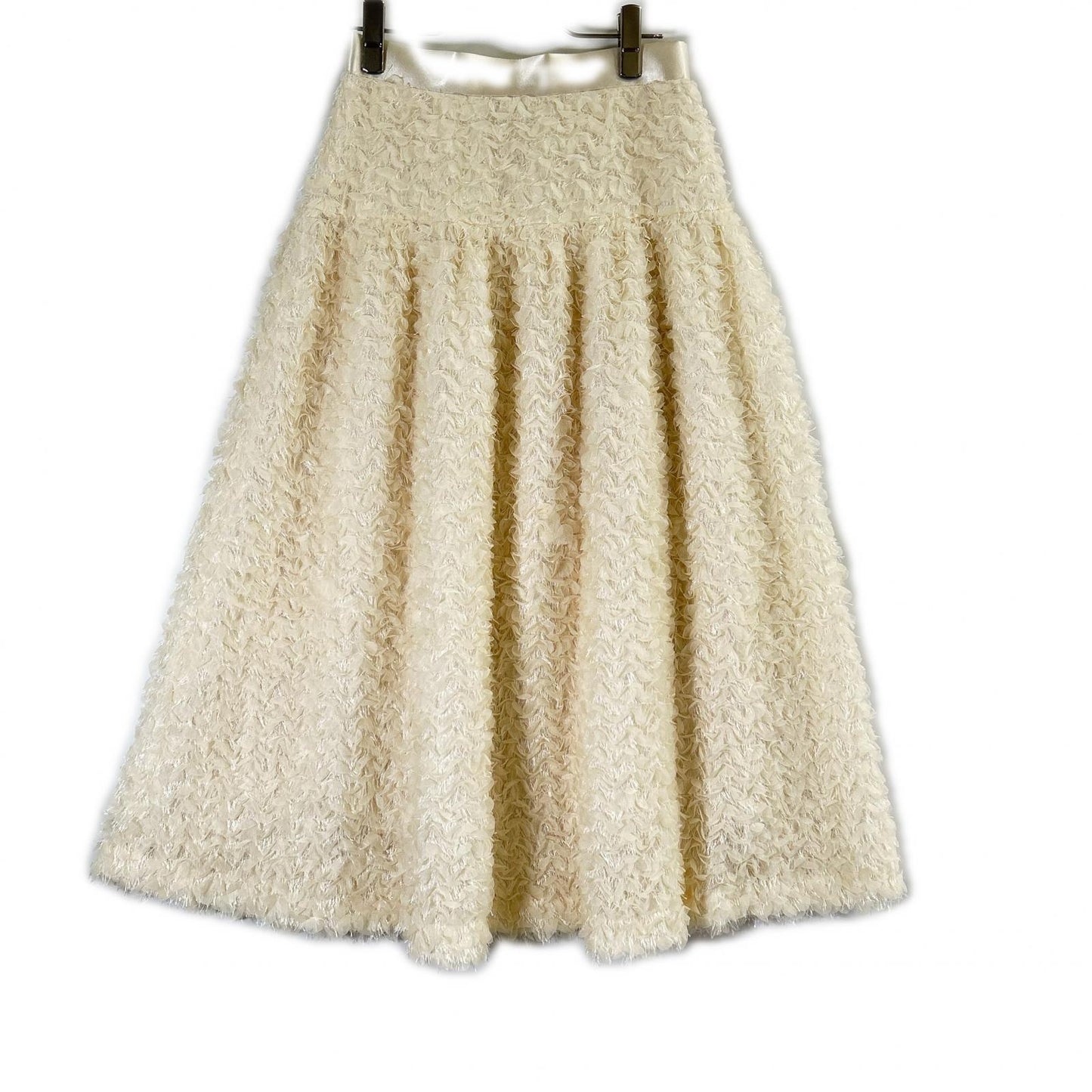 Loulou Willoughby ルルウィルビー 24AW ホワイト フラワーパピヨンスカート スカート