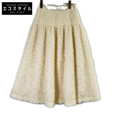 Loulou Willoughby ルルウィルビー 24AW ホワイト フラワーパピヨンスカート スカート
