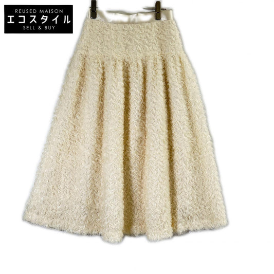 Loulou Willoughby ルルウィルビー 24AW ホワイト フラワーパピヨンスカート スカート