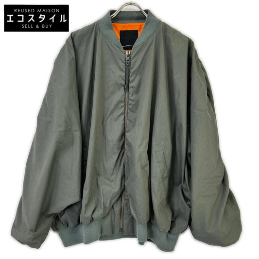 LAD MUSICIAN ラッドミュージシャン 2123-356 カーキ NY OXFORD MA-1 コットン ジップアップブルゾン ジャケット