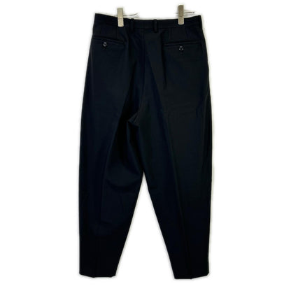 LAD MUSICIAN ラッドミュージシャン 18SS ブラック ウール 2タック テーパードワイドスラックスパンツ ボトムス