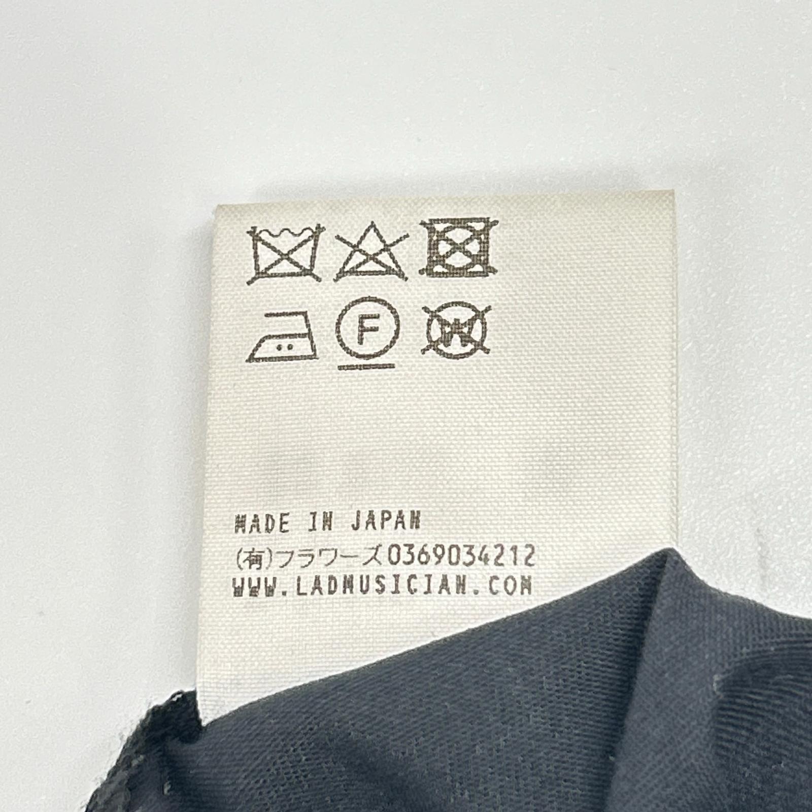 LAD MUSICIAN ラッドミュージシャン 18SS ブラック ウール 2タック テーパードワイドスラックスパンツ ボトムス