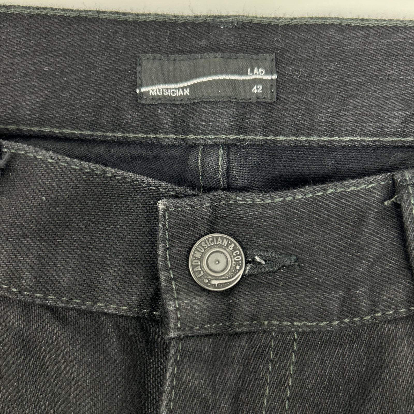 LAD MUSICIAN 拉德音乐家 22AW 黑色 12盎司 DENIM BAGGY 牛仔裤 下装