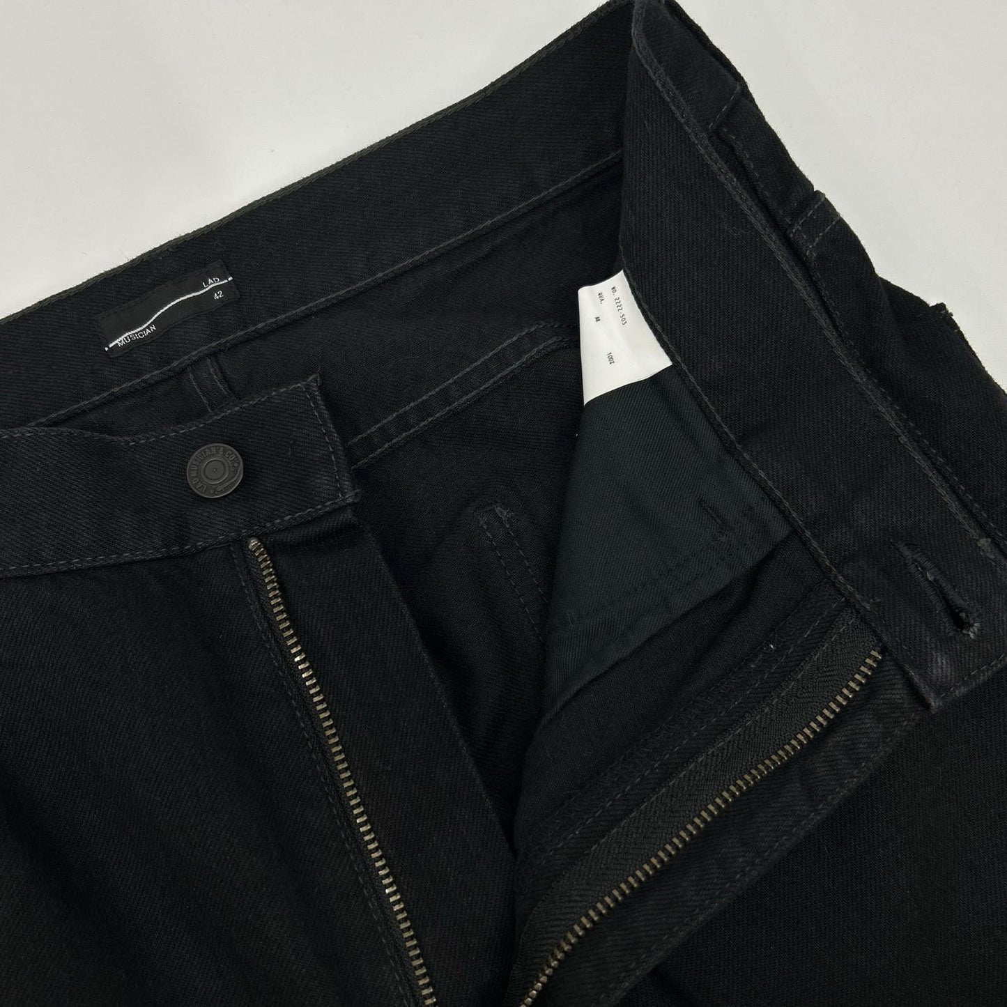 LAD MUSICIAN 拉德音乐家 22AW 黑色 12盎司 DENIM BAGGY 牛仔裤 下装