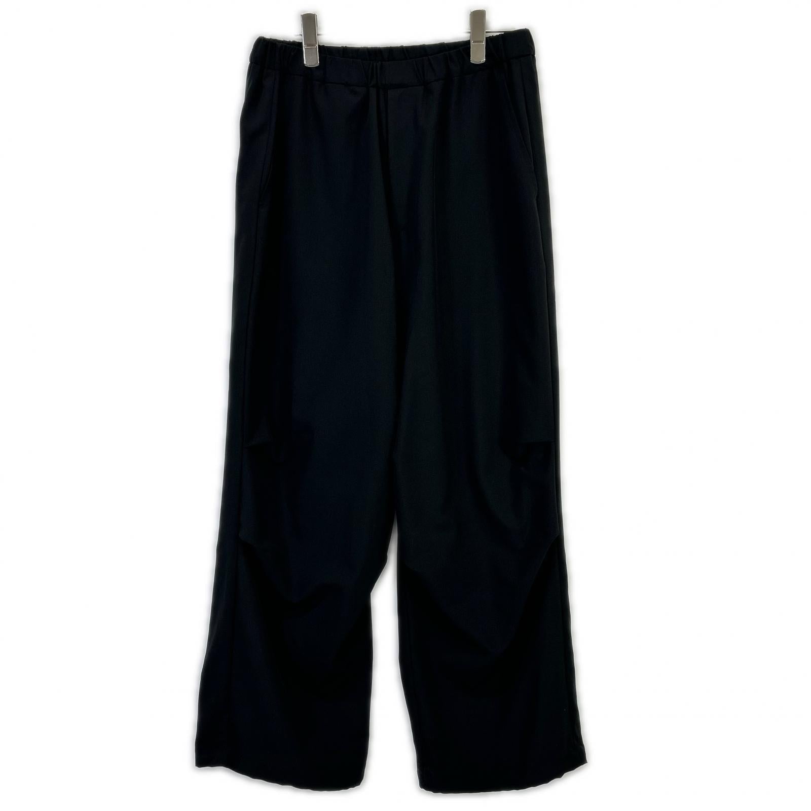 や*ぬ様 lad musician 24SS ワイドパンツ 黒 size44 LAD MUSICIAN ラッドミュージシャン 24SS ブラック OVER PANTS ワイド