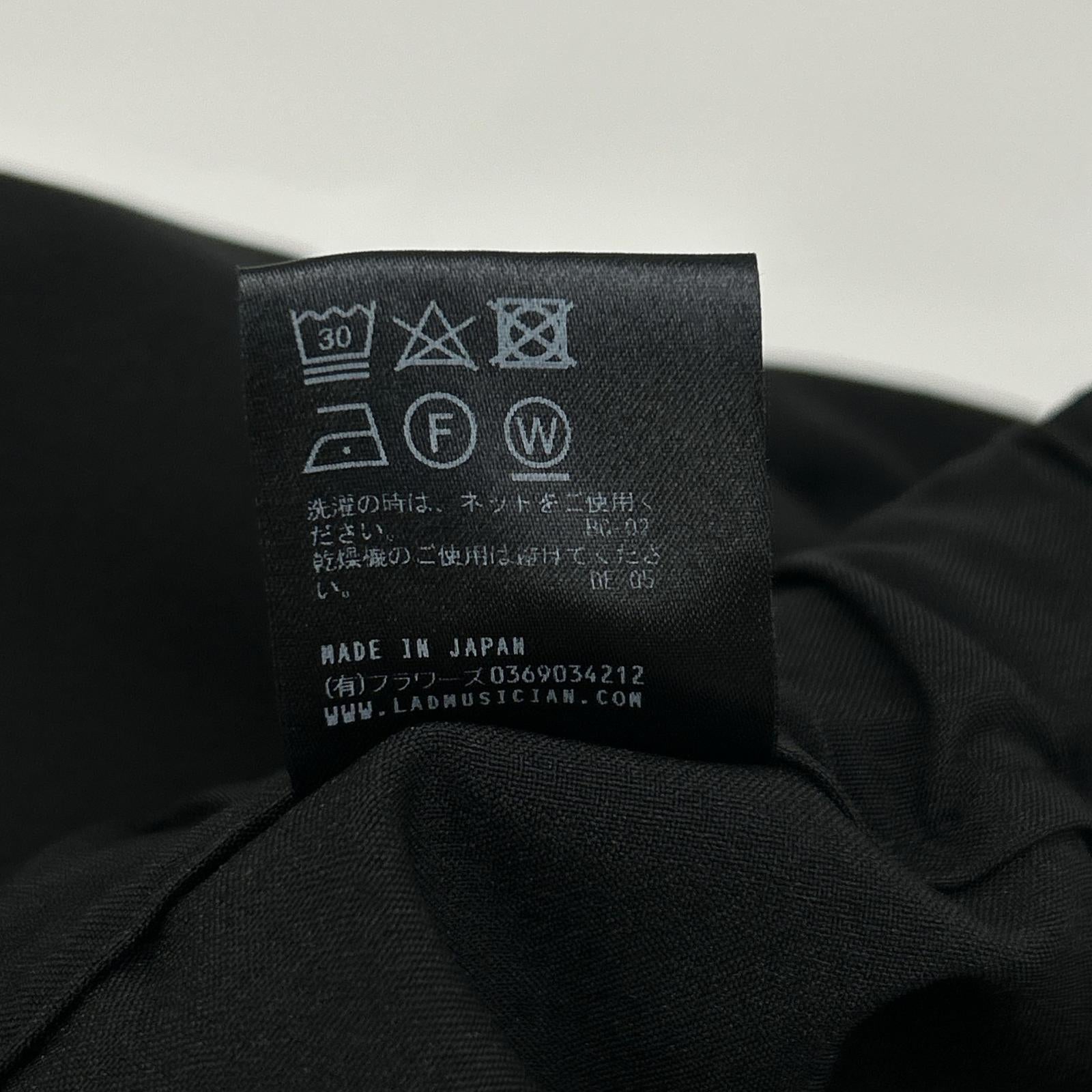 LAD MUSICIAN ラッドミュージシャン 24SS ブラック OVER PANTS ワイドパンツ ボトムス