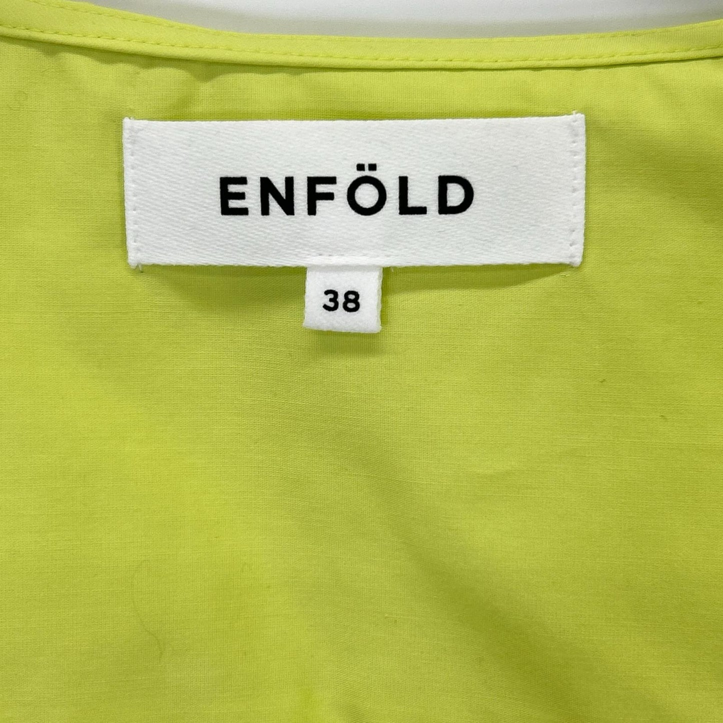 ENFOLD 安福德 25AW 300IA130-0351 绿色 棉混纺 FRILL-COLLAR SHIRT/荷叶边领衬衫 上衣