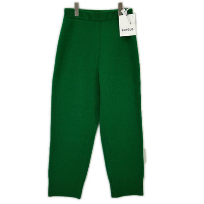 ENFOLD エンフォルド 25AW 300IA271-2511 グリーン ウール KNIT EGG-PANTS/ニットエッグパンツ ボトムス
