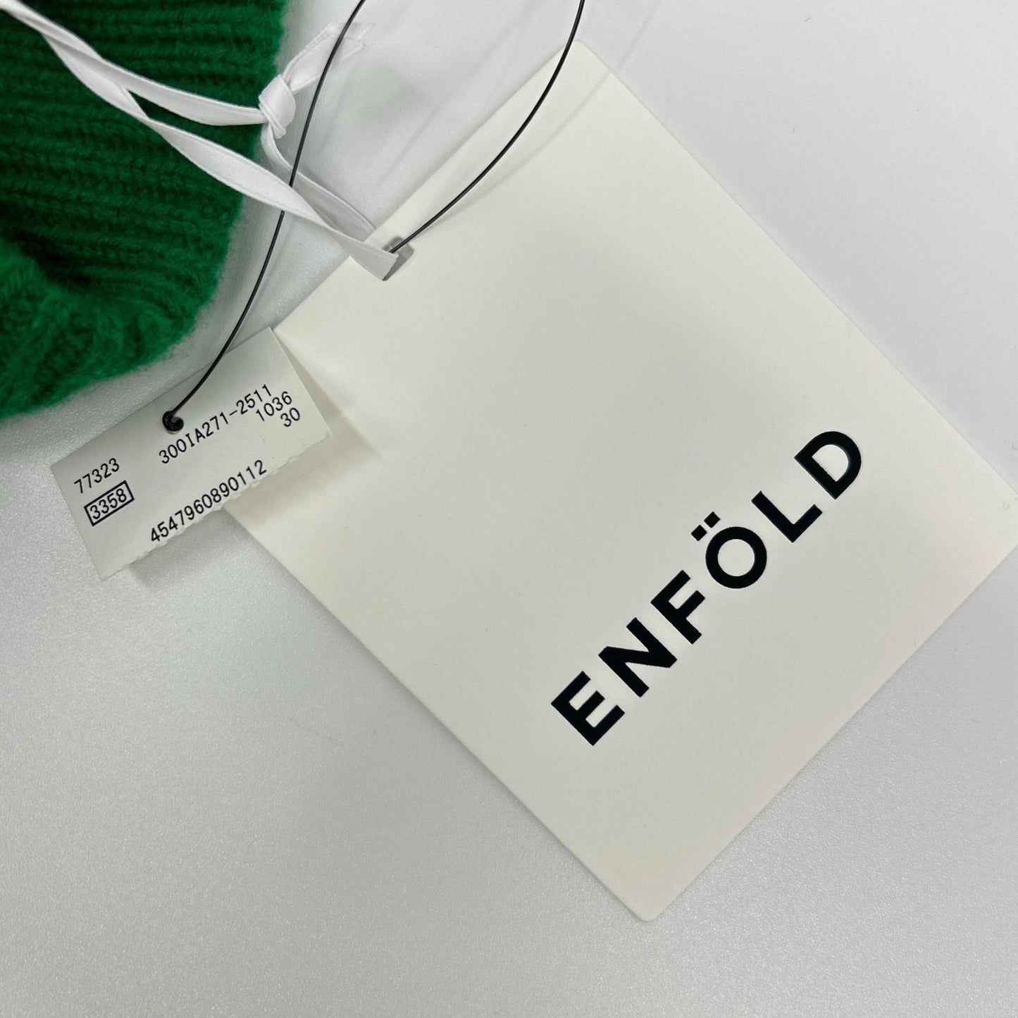 ENFOLD エンフォルド 25AW 300IA271-2511 グリーン ウール KNIT EGG-PANTS/ニットエッグパンツ ボトムス