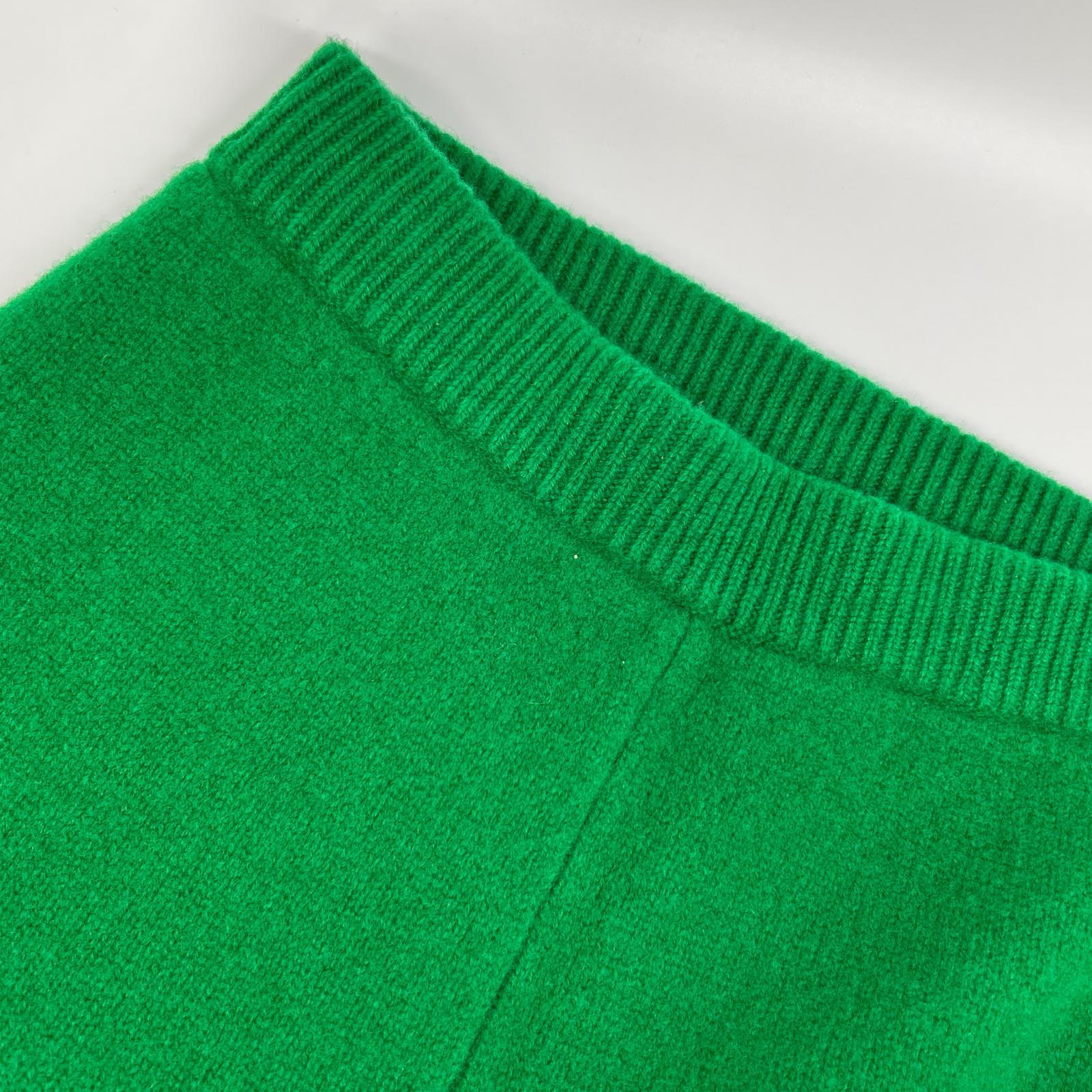 ENFOLD エンフォルド 25AW 300IA271-2511 グリーン ウール KNIT EGG-PANTS/ニットエッグパンツ ボトムス