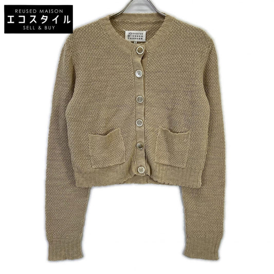 【SALE】 Maison margiela メゾンマルジェラ 23SS S51HP0004 ベージュ Banana Knitted Long-Sleeve Cardigan トップス