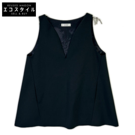 ADORE アドーア 531-5160015 24年製 ブラック スキューバージャージーカットソー トップス
