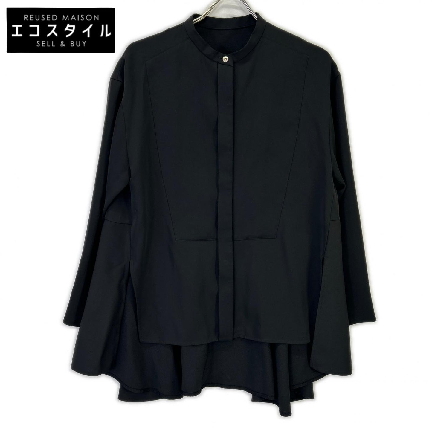 ADORE アドーア 531-3210019 ブラック ドビークロスブラウス トップス