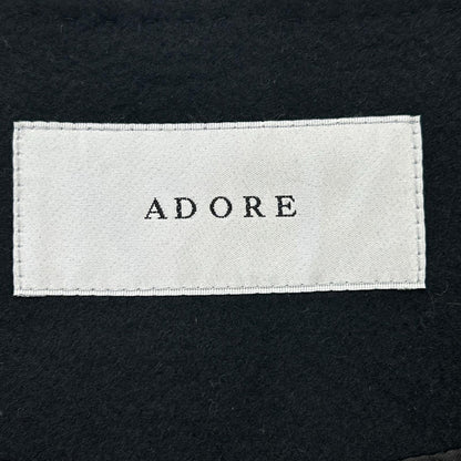 ADORE アドーア 531-1250021 ブラック ソフトメルトンノーカラージャケット ジャケット