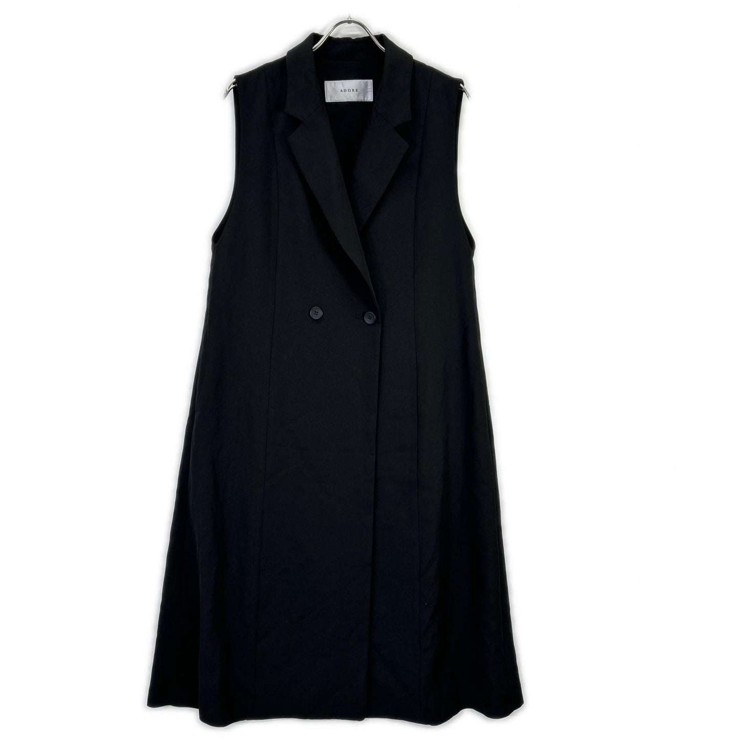ADORE 阿多丽 531-2150110 黑色涤纶中号斜纹马甲夹克