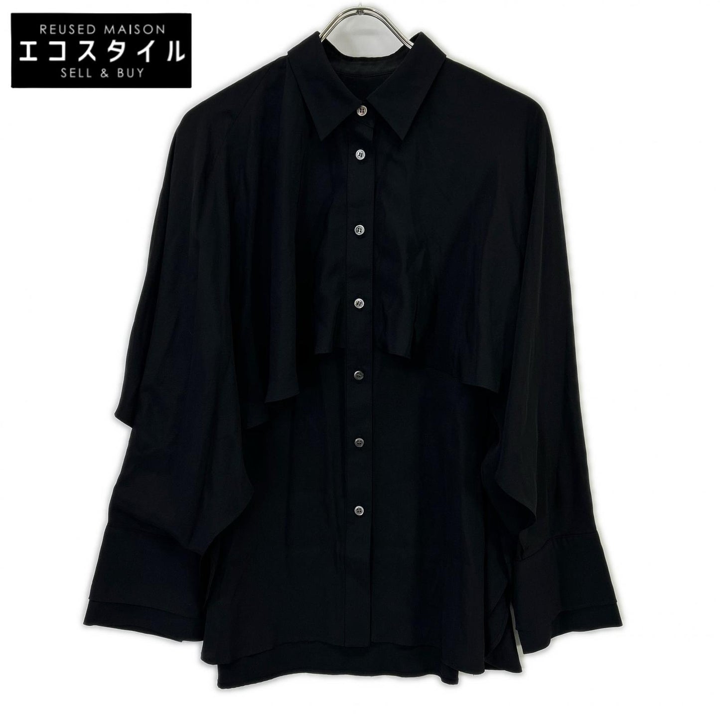ADORE 531-1110326 Black 100% Silk Pure Light Silk Blouse Top
