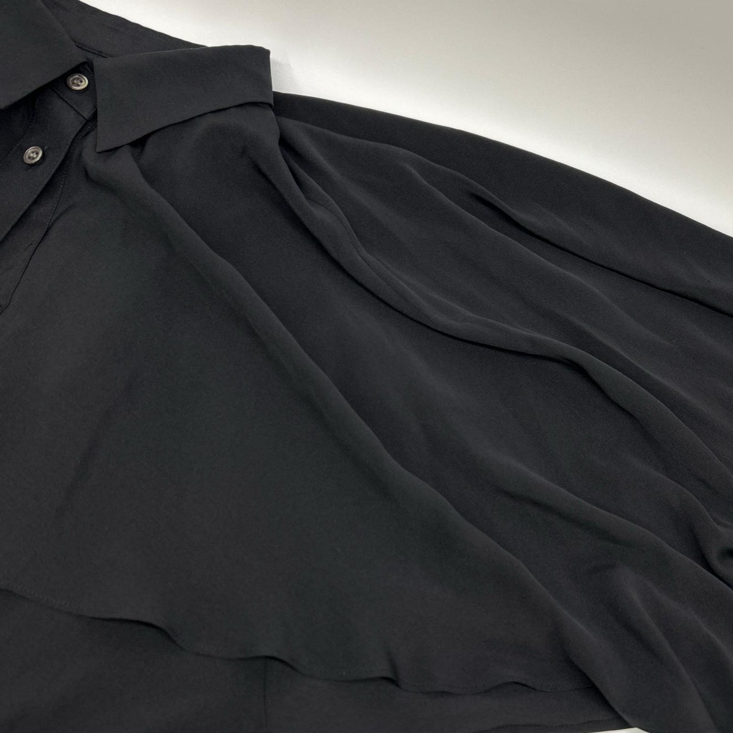ADORE 531-1110326 Black 100% Silk Pure Light Silk Blouse Top