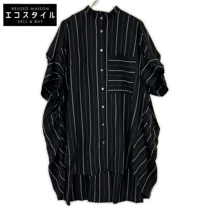 ADORE アドーア 531-1110503 ブラック リネン ユーカリストライプブラウス トップス