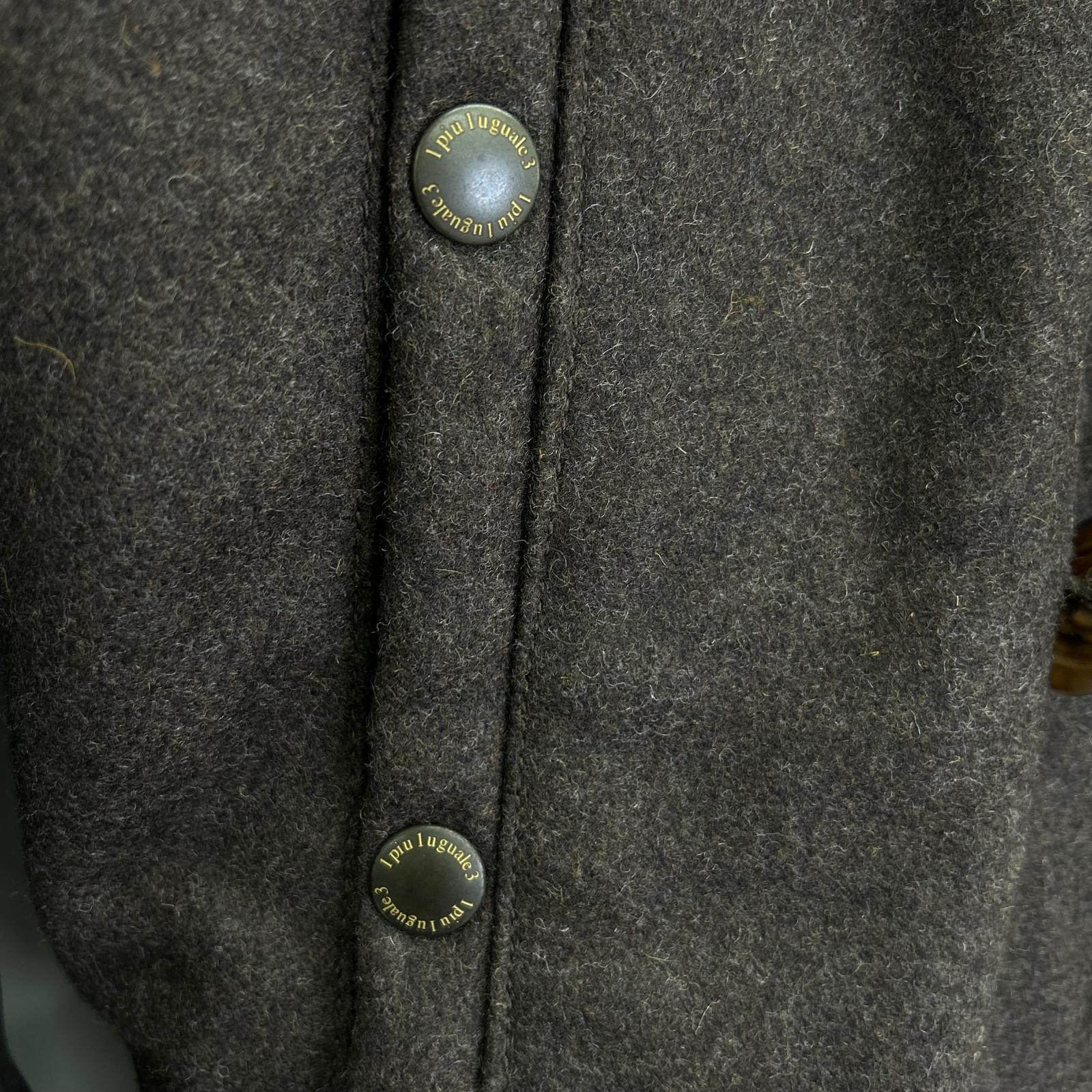 1piu1uguale3 Uno Più Uno Uguale Tre MRC002 brown wool-cashmere blend and leather N-3B mod coat coat