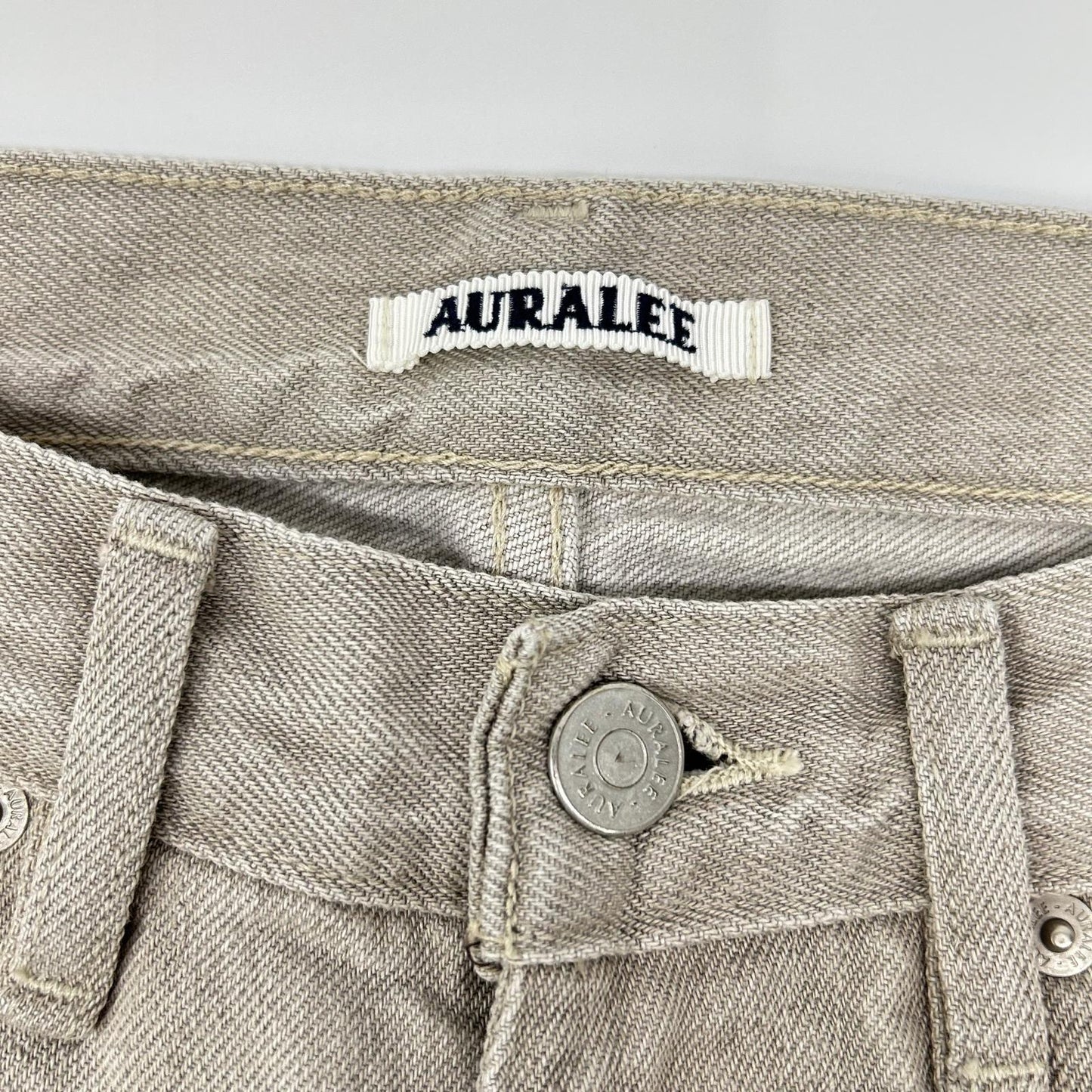 AURALEE オーラリー 26SS A26SP02BD グレー FADED HARD TWIST BROWN DENIM WIDE PANTS ボトムス
