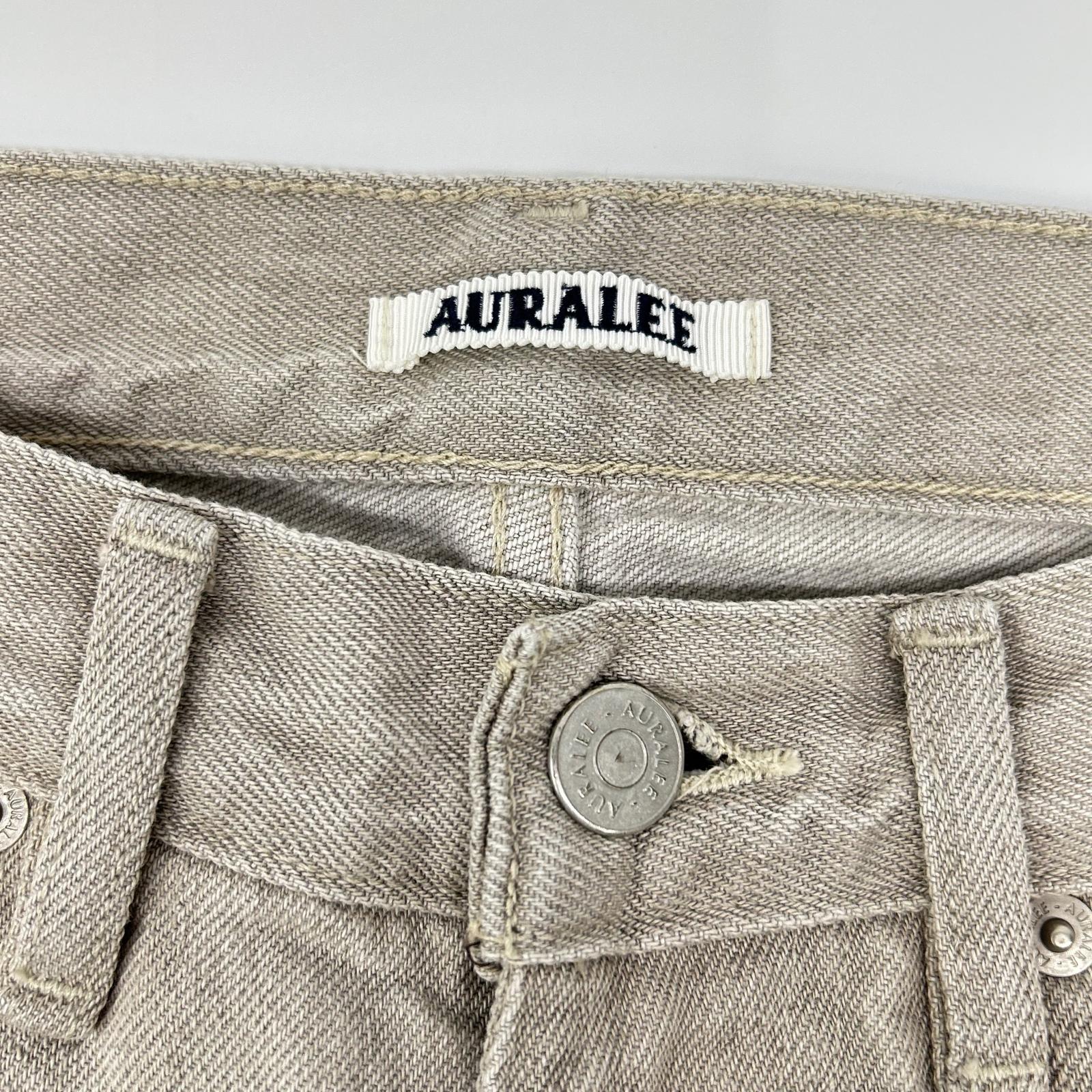 AURALEE オーラリー 26SS A26SP02BD グレー FADED HARD TWIST BROWN DENIM WIDE PANTS ボトムス