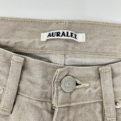 AURALEE オーラリー 26SS A26SP02BD グレー FADED HARD TWIST BROWN DENIM WIDE PANTS ボトムス