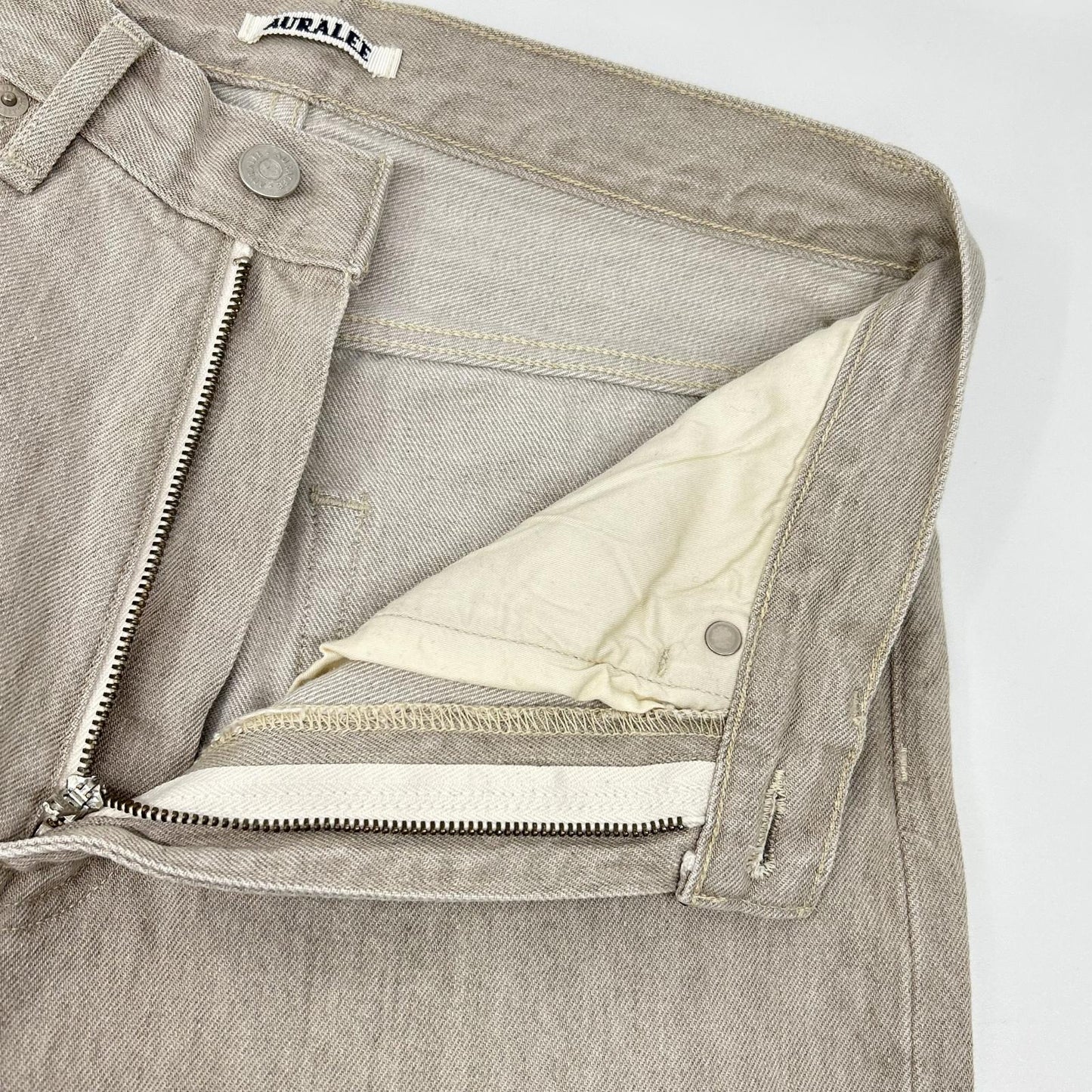 AURALEE オーラリー 26SS A26SP02BD 灰色 FADED HARD TWIST BROWN DENIM WIDE PANTS 裤装